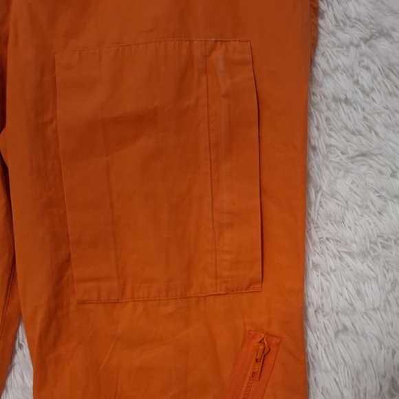 Ralph Lauren Removable Leg Utility Cargo Capri Pants Cargo Pockets Orange Sz 12 - Picture 9 of 11